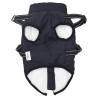 Waterproof Reflective Dog Coat with Harness - Navy Blue S