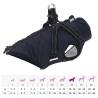 Dog Coat with Harness Waterproof Reflective Navy Blue 3XL