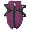 Dog Coat with Harness - Waterproof & Reflective Purple 2XL