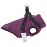 Dog Coat with Harness - Waterproof & Reflective Purple 2XL