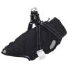  Dog Coat with Harness Waterproof Reflective Black 2XL Colour black Size 2xl 