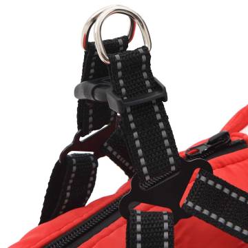 Dog Coat with Harness - Waterproof & Reflective Red S | HipoMarket