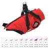 Waterproof Reflective Dog Coat with Harness – 2XL Red