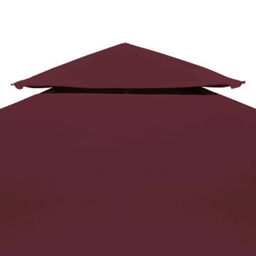 2-Tier Gazebo Top Cover 310 g/m² 4x3 m Bordeaux | Hipomarket