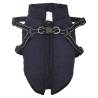 Waterproof Reflective Dog Coat with Harness - Navy Blue 2XL