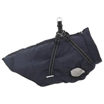 Dog Coat with Harness - Waterproof & Reflective Navy Blue 5XL