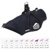 Dog Coat with Harness - Waterproof & Reflective Navy Blue 5XL