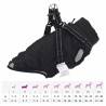 Dog Coat with Harness - Waterproof & Reflective Black M