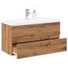  Sink Cabinet with Built-in Basin Artisan Oak 91x39.5x49 cm Colour artisan oak Size 91 x 39.5 x 49 cm Quantity in Package 1 Model without faucet & drain 