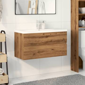 Sink Cabinet with Built-in Basin - Artisan Oak 91x39.5 cm