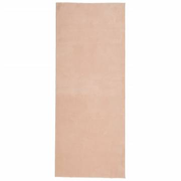 HUARTE Short Pile Washable Rug - Blush 80x200 cm | HipoMarket