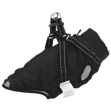 Dog Coat with Harness - Waterproof & Reflective - Black L