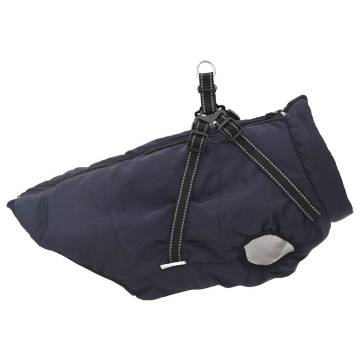 Waterproof Reflective Dog Coat with Harness - Navy Blue 6XL