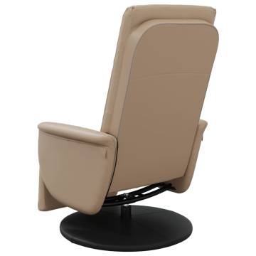 Massage Recliner Chair with Footrest - Cappuccino Faux Leather