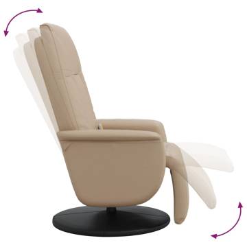 Massage Recliner Chair with Footrest - Cappuccino Faux Leather