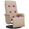 Massage Recliner Chair with Footrest - Cappuccino Faux Leather