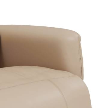 Massage Recliner Chair with Footrest - Cappuccino Faux Leather