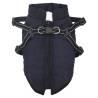 Dog Coat with Harness - Waterproof & Reflective - Navy Blue M