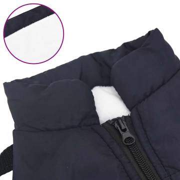 Dog Coat with Harness - Waterproof & Reflective - Navy Blue M