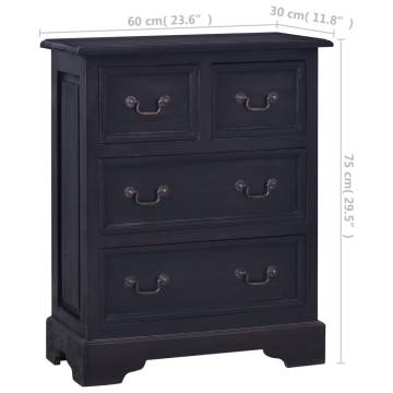 Rustic Chest of Drawers - Light Black Coffee Mahogany