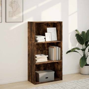 Bookcase Smoked Oak - Stylish Storage in Engineered Wood