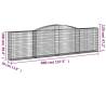 Arched Gabion Baskets - 20 pcs Galvanised Iron 400x30x100 cm