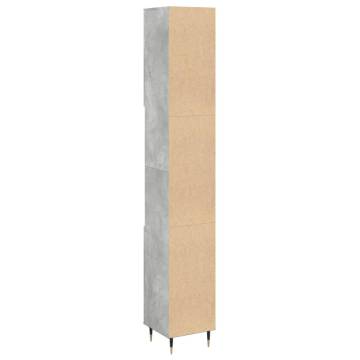 Concrete Grey Bathroom Cabinet 30x30x190 cm | Hipo Market