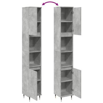 Concrete Grey Bathroom Cabinet 30x30x190 cm | Hipo Market