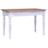 White Mahogany Desk with 3 Drawers - Rustic Charm & Functionality