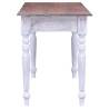 White Mahogany Desk with 3 Drawers - Rustic Charm & Functionality