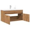  Bathroom Sink Cabinet with Built-in Basin Artisan Oak Colour artisan oak Size 90 x 38.5 x 46 cm Model without faucet Number of 1 