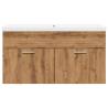 Stylish Bathroom Sink Cabinet with Built-in Basin - Artisan Oak