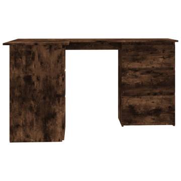 Corner Desk Smoked Oak - Stylish & Functional Workspace