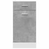 Concrete Grey Drawer Bottom Cabinet - 40x46x81.5 cm