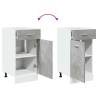 Concrete Grey Drawer Bottom Cabinet - 40x46x81.5 cm