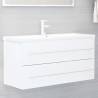  Sink Cabinet with Built-in Basin White Engineered Wood Colour white Size 100 x 38.5 x 48 cm Quantity in Package 1 Model without faucet 