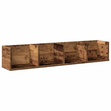 CD Wall Shelf Old Wood 100x18 cm - Stylish Storage Solution