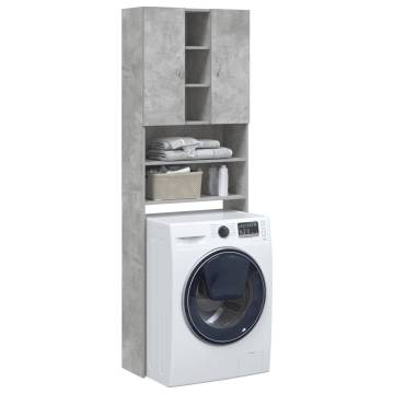 Washing Machine Cabinet in Concrete Grey - Space Saving & Stylish