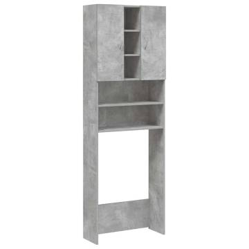 Washing Machine Cabinet in Concrete Grey - Space Saving & Stylish