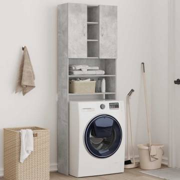 Washing Machine Cabinet in Concrete Grey - Space Saving & Stylish