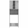 Washing Machine Cabinet in Concrete Grey - Space Saving & Stylish