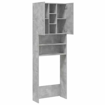 Washing Machine Cabinet in Concrete Grey - Space Saving & Stylish