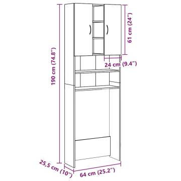 Washing Machine Cabinet in Concrete Grey - Space Saving & Stylish