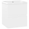 Sink Cabinet with Built-in Basin - Modern White Design