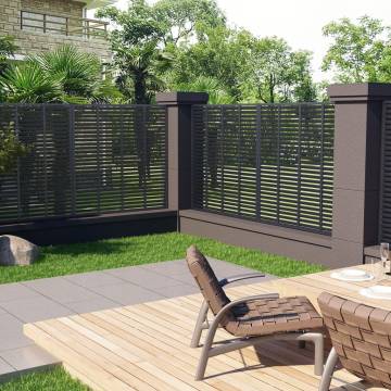 Louver Fence WPC 180x180 cm Grey | Durable & Stylish Fencing