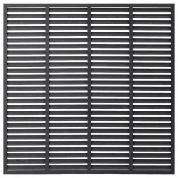 Louver Fence WPC 180x180 cm Grey | Durable & Stylish Fencing