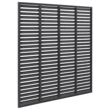 Louver Fence WPC 180x180 cm Grey | Durable & Stylish Fencing