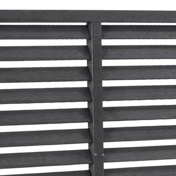 Louver Fence WPC 180x180 cm Grey | Durable & Stylish Fencing