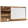 Bathroom Mirror Cabinet Old Wood - 90x11x45 cm | HiPo Market