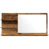 Bathroom Mirror Cabinet Old Wood - 90x11x45 cm | HiPo Market